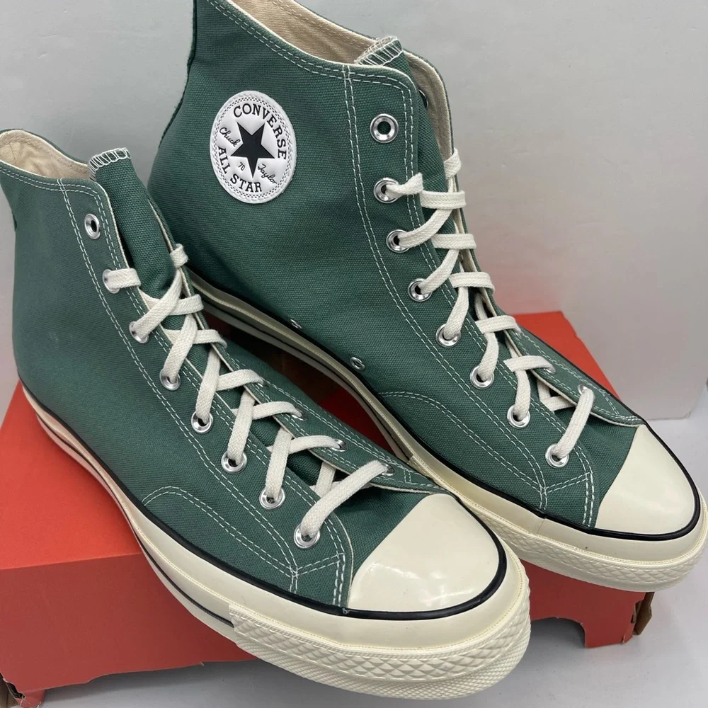 Converse Men's A06521C CHUCK 70 HI ADMIRAL ELM/EGRET/BLK Green High-Top Sneakers
